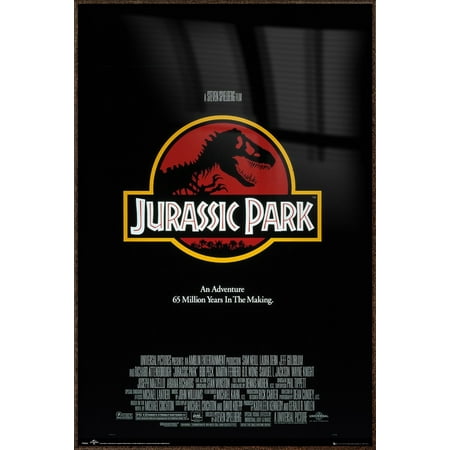 Jurassic Park - Framed Movie Poster (Regular Style) (Size: 24" X 36") (Antique Copper / Gold Aluminum Frame)