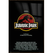 Jurassic Park - Framed Movie Poster (Regular Style) (Size: 24" X 36") (Antique Copper / Gold Aluminum Frame)