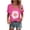 Hot Pink, variant on Trendfront Womens Summer V Neck Short Sleeve Tops Sunflower Floral Pattern Printed Tees Casual Loose Fit Fashion Style Apparel T-Shirts