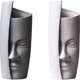thumbnail image 2 of Porcelana Blanca Con Cara Humana, Decoración Creativa Moderna Para El Hogar Y La Sala De Estar, Arreglo Floral, Escultura Artística De Cerámica Methold HA043113-02, 2 of 6