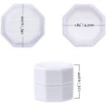 thumbnail image 3 of Velvet Jewelry Ring Box Engagement Wedding Box Keepsake Box Bridal Photo Ring Double Slots Octagon (White), 3 of 5