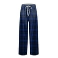 Mens Fleece Pajama Pants Plaid Sleepwear Pants Soft Comfy Sleep Lounge