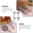 thumbnail image 3 of Shisuyan Zinc Alloy Curtain Hooks Silver Rhinestone 4Pcs 4.1x2.4x1.2in, 3 of 8