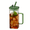Green, variant on 12oz Clear Square Glass Tumbler with Straw & Lid, High Borosilicate Glass Cup for Iced Coffee, Cocktails, Lemon Tea, Reusable Drinking Glass