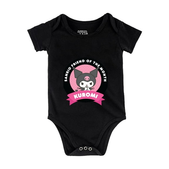 Kuromi Unisex Baby Bodysuits Short-Sleeve Cotton Baby Clothes for Girls Boys 0-24 Months 3M/59