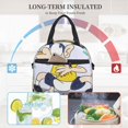 thumbnail image 4 of Lsque Sml Jeffy Pattern Lunch Bag ,Insulated Lunch Box, Small Leakproof Cooler Food Lunch Containers Reusable High Capacity Lunch Tote Bags, 4 of 6