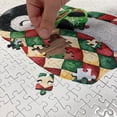 thumbnail image 4 of Ambesonne Penguin Jigsaw Puzzle Durable Cardboard, Saying with Happy Animal, 1000 pcs, Dark Pink Jade Green, 4 of 5