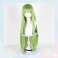 thumbnail image 5 of Grass green long straight wig, fiber synthetic wig, 5 of 5