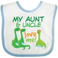 thumbnail image 3 of Inktastic My Aunt and Uncle Love Me Dinosaur Boys Baby Bib, 3 of 4