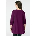 thumbnail image 2 of Roaman's Women's Plus Size Ultimate Long Sleeve Crewneck Swing Tunic, 2 of 3
