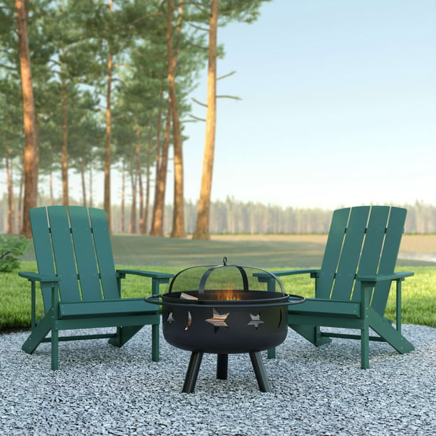 Oliver Three Piece Hartford Camping Set, Fire Pit Chair Set Cover