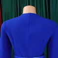 thumbnail image 6 of AURA Women’s Pleated A-Line Midi Dress V-Neck Short Sleeve High Waist With Belt S-XXXL, 6 of 7