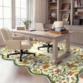 thumbnail image 6 of Washable Area Rug for Living Room, 4'x6' Floral Non-Slip indoor Rug, Soft Low Pile & Stain Resistant Boho Accent Carpet for Bedroom, Dining Room, Kitchen, Entryway, Nursery, 6 of 8