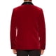 thumbnail image 3 of BLAZER DE LANA PARA HOMBRE CON SOLAPA CHIC, UN BOTÓN, AJUSTE SLIM, TRAJE DE VELVET PARA BODA, CHAQUETA OSCURA ROJA, 3 of 4
