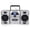 Silver, variant on Emerson Boombox with CD & Cassette Player | Digital AM FM Portable Radio MP3, AUX, Mic Input | Portable Stereo System For Home, Indoor, Outdoor | Loud Big Speakers