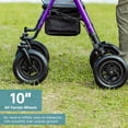 ELENKER AllTerrain Rollator Walker with 10” Rubber Wheels for Seniors,