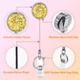 thumbnail image 3 of ORUYROP Retractable Badge Holder, Lightweight Plastic Badge Reel Retractable Card Holder with Key Ring Backing Belt Clip for Nurse,Volunteer,Teacher,Student,Office Worker (Frosted Powder 3pack, 3 of 6