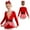 Red, variant on vastwit Kids Girls Sequins Stripes Ballet Dance Gymnastics Leotard Christmas Party Candy Cane Costume Red 10