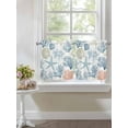 thumbnail image 6 of Coral Coastal Half Window Curtain 36 Inches Long, Summer Beach Window Treatment Curtain Drapes, Ocean Starfish Nautical Shell Small Tier Curtains for Bathroom Over Sink, 27.5"x36", 2 Panels, 6 of 6