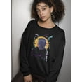 thumbnail image 2 of Retro Wave Style Smiling Girl Sweatshirt Women -Image by Shutterstock, Female 5X-Large, 2 of 4