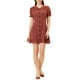 thumbnail image 1 of INSPIRAR CHIC Vestido Casual de Botones con Cuello Peter Pan con Volantes a Cuadros S Rojo, 1 of 5