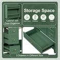thumbnail image 6 of 30 Inch Bathroom Vanity with Sink - Freestanding Green Vanity with 3 Drawers, Soft-Close Door & Ceramic Countertop, 6 of 9