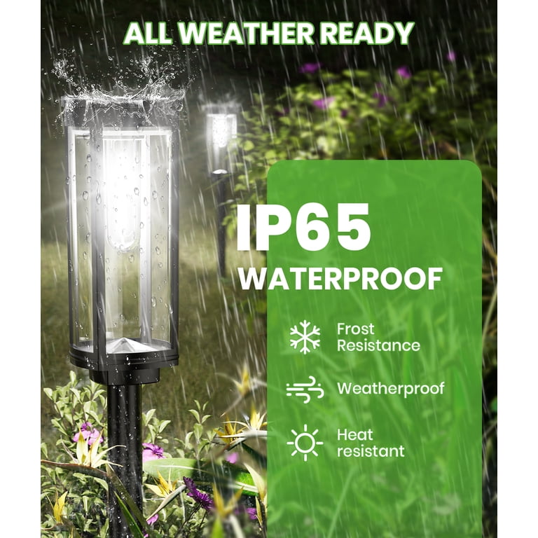 BITPOTT Solar Pathway Lights Outdoor, 6-Pack, Cool White photo 7