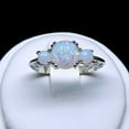 thumbnail image 2 of Fleur Statement Ring 3 Stone Fire Opal Engagement Womens Ginger Lyne Collection, 2 of 5