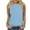 Light Blue, variant on Luxalzxs Tank Tops for Women 2024 Summer Casual Crew Neck Sleeveless Workout Top Loose Fit Solid Color Basic Tunic Shirts White Tank Top