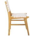 thumbnail image 6 of SAFAVIEH Taika Woven Leather Dining Chair, White/Natural, Set of 2, 6 of 13