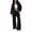 Black, variant on Jogger Sets for Women 2 Piece Fashion Zipper Cropped Sweatshirt Jogger Pants Track Suit Plus Size Outfits for Women
