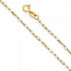 14K Gold 2 Tone 1.1mm Twisted Snail Chain : 16"