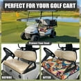 thumbnail image 4 of Yuyamidu Hippie Flowers Golf Cart Seat Covers with 4 Pockets Floral Club Car Seat Cushion Covers for More 2 Person Seats Floral Golf Cart Seat Towel Blanket, 4 of 7