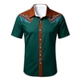 thumbnail image 3 of Lullu Boys Western Cowboy Shirt Kids Short Sleeve Button Down Shirt, Sizes 3-14, 3 of 3