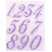 LZBRDY 5.5 by 7.1 Inch 0 to 9 Numbers Flower Decors Clear Rubber Stamps for Scrapbooking Card Making Birthday Thanksgiving Christmas Crafts Silicone Stamps