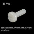 thumbnail image 3 of Uxcell Nylon Machine Screws, M6x20mm Slotted Pan Head Fasteners Bolts, White 25Pack, 3 of 4