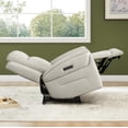 thumbnail image 4 of ReNest Dual Motor Power Recliner with Super Zero-Gravity Mode, Top-Grain Leather, USB and Type-C Charging,Light Grey, 4 of 25