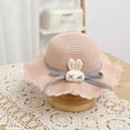 thumbnail image 4 of Otqutp Toddler Fall Hat Children Girls Cartoon Flower Sunshade Hat Beach Sun Hat Str-aw Bag Kids Summer Cap, 4 of 5