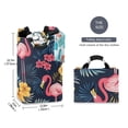 thumbnail image 2 of Yayeee Freestanding Laundry Hamper with Handle Collapsible Large Storage Basket for Clothes, Red Floral Flamingo, 2 of 7
