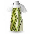 thumbnail image 3 of Abstract Apron Geometric Trippy Diamond Shape Bands in Different Shade Illustration, Unisex Kitchen Bib Apron with Adjustable Neck for Cooking Baking Gardening, Army Fern and Lime Green, by Ambesonne, 3 of 3