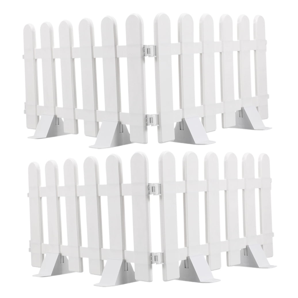 Raindrops 4-Piece Decorative Garden Flowerbed Borders Fence Set for Outdoor and Indoor Use