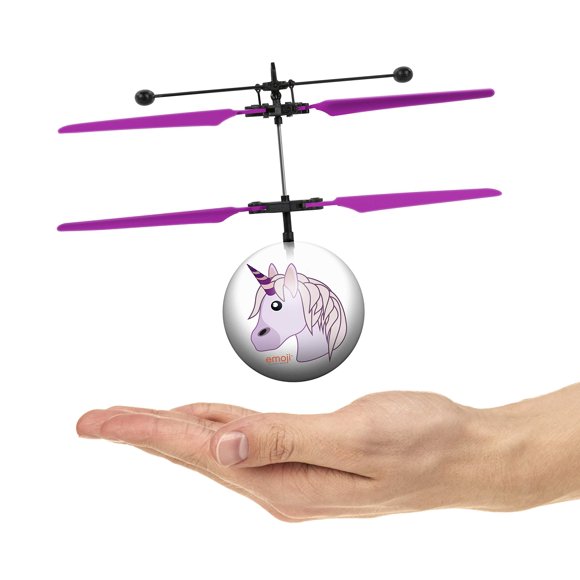 Unicorn Emoji IR UFO Ball Helicopter