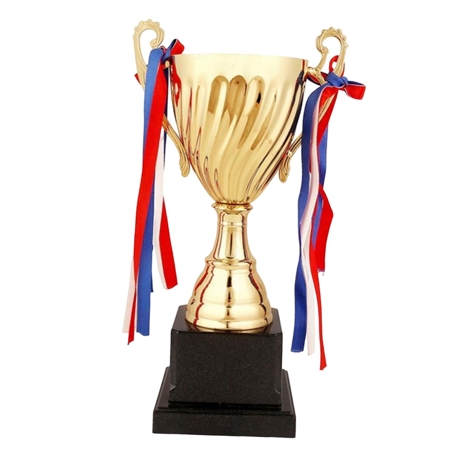 Metal Award Trophy Prizes, Appreciation Gifts Trophy Cup with Base, Kids Small Trophies for Party Favors, School, Classroom Event Props 24.5cmx8cm
