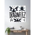 thumbnail image 2 of Cartoon Dragonflies Poster Wall Art, Modern Wall Decor For Living Room Bedroom, 24x36 UNFRAMED, 2 of 3