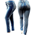 thumbnail image 6 of Jack David Women's Plus Size Stretch Premium Blue Denim Jeans Skinny Pants, 6 of 10