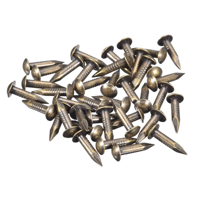 Uxcell 60 Pack Small Tiny Nails 2.8x15mm(DxL) Tiny Brass Nails Hardware Nails Small Nail, Bronze Tone