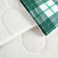 thumbnail image 4 of Mainstays Flannel Reverse to Sherpa 3-Piece Green and White Glenn Check 100% Polyester Fill Comforter Set, Full/Queen, 4 of 6