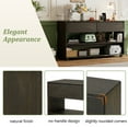 thumbnail image 5 of Gzxs Entryway Console Table with Storage, Vintage Accent Sofa Table with Open Shelves, 2 Drawers, No Handles Design, Solid Wood Legs, 58.3"L x 15.7"W x 31.5"H (Espresso), 5 of 9
