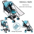 thumbnail image 2 of Stroller Rain Cover Travel Accessories Dustproof Clear EVA Plastic (Small), 2 of 5