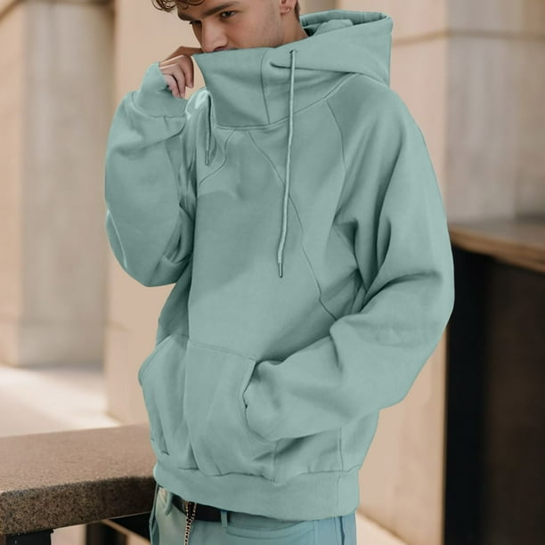 WILLBEST Sudaderas Deportivas Hombre Sudadera con Capucha De Cuello Alto Holgada De Otoño e Invierno para Hombre Sudadera con Capucha para Pareja XXGrande